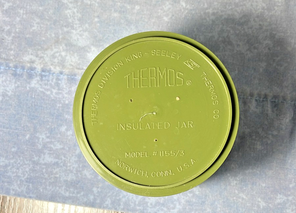 Thermos King-Seeley Model 1155/3 Insulated Jar 8oz Green Food Soup
